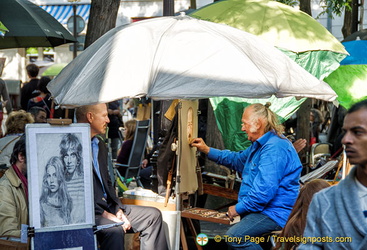 Artist at work on the Place du Tertre