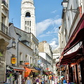 View of the white tower of Sacre Coeur