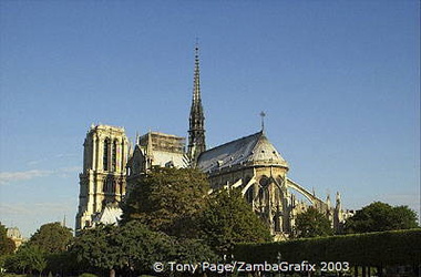 Notre-Dame eastern facade view