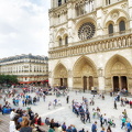 Viewing platform in front of the Notre-Dame de Paris