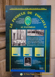 About Foucault's pendulum. Léon Foucault conducted his experiment on the rotation of the earth at the Panthéon