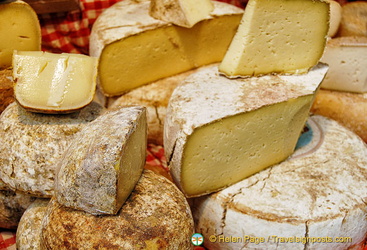 Farm cheeses such as Cantal au Lait de Salers, St Nectaire, Tomme Brebis, Tomme Chevre and Tomme 3 Laits