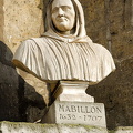 Bust of Jean Mabillon, a French Benedictine monk and scholar, believed to be the founder of palaeography and diplomatics