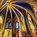 Richly decorated ceiling of Sainte-Chapelle Lower Chapel