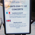 Sainte-Chapelle concert security information