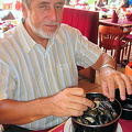 A meal of moules marinières