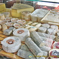 Beautiful french cheeses available at the market