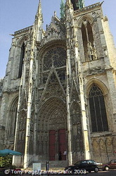 This famous west facade was frequently painted by Monet [Rouen - France]