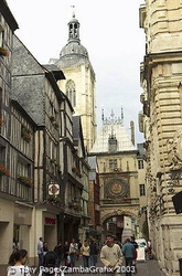 Rue du Gros Horloge runs west from the cathedral [Rouen - France]