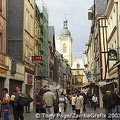 Rue du Gros Horloge is lined with smart shops and cafes [Rouen - France]