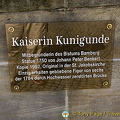 Plaque about Kaiserin Kunigunde