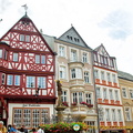 The beautiful timber-frame buildings in Bernkastel Marktplatz are homes to cafes, restaurants and wine taverns