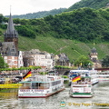 River cruise boats arriving at Bernkastel