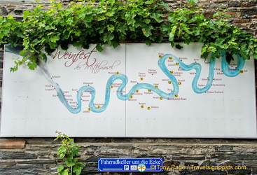 Map of Mittelmosel Weinfest towns