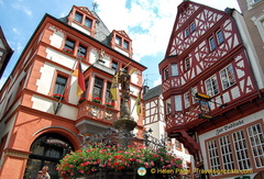 Close-up of St. Michaelsbrunnen  in Bernkastel Marktplatz 