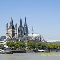 View of Groß St. Martin and Cologne Cathedral