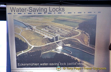 Aerial image of water-saving locks
