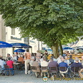 The Beer garden of Weltenburger Klosterbrauerei