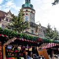 Christmas market stalls