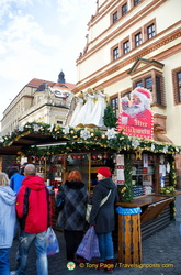 Santa advertising Glühwein