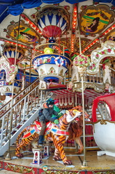 Leipzig Christmas market carousel rides 