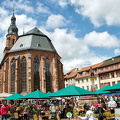 The Gothic Heiliggeistkirche on Heidelberg Market Square