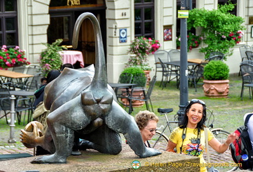 Having fun at the Heidelberg monkey