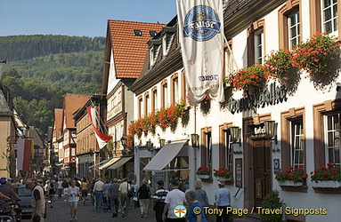 Colourful main street of Miltenberg
