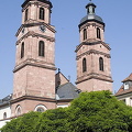 The twin towers of Stadtpfarrkirche St. Jakobus