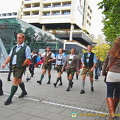 A lederhosen parade