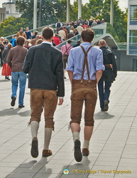 Going to Oktoberfest.  Just follow the lederhosen