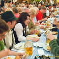 Groups having their dinner at Hofbräuhaus