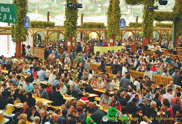 A very busy Hofbrau Oktoberfest tent