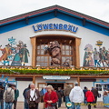 Lowenbrau tent with its roaring lion