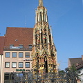 The beautiful fountain in Nuremberg market square