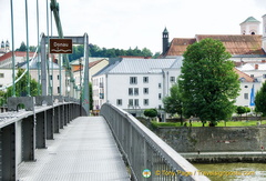 Luitpoldbrücke near the intersection of the Ilz andDanube rivers