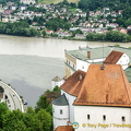 View from the ObservationTower of the three rivers meeting - see the different colours