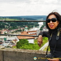 Helen on the viewing deck of the Observation Tower
