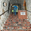 Tony climbing up the Look-out Tower