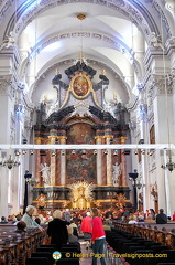 Crew preparing for a classical concert in the Church of St Michael