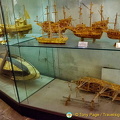 Models of various river boats