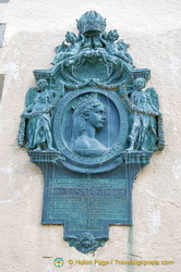 A plaque of Elisabeth of Austria, commonly known as Sisi