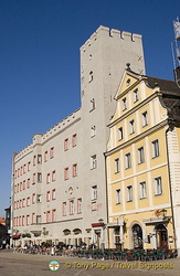 Regensburg Haidplatz with its patrician houses