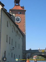 View of the Salzstadel and bridge tower