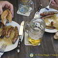 The famous Regensburg bratwurst