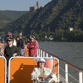 Rhine Castles - Germany (2461 vierailua) Barbara enjoying the sun. Burg Maus in background Rhine Castles - Germany