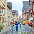Obere Smiedgasse, the main drag in Rothenburg