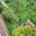 View of Rothenburg fortification wall from the Roderturm