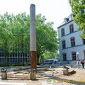 A fountain with sculptures around it near Willy Brandt Platz