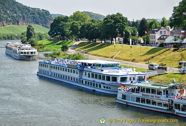 Our boat the River Princess (furthest from camera) in Trier
